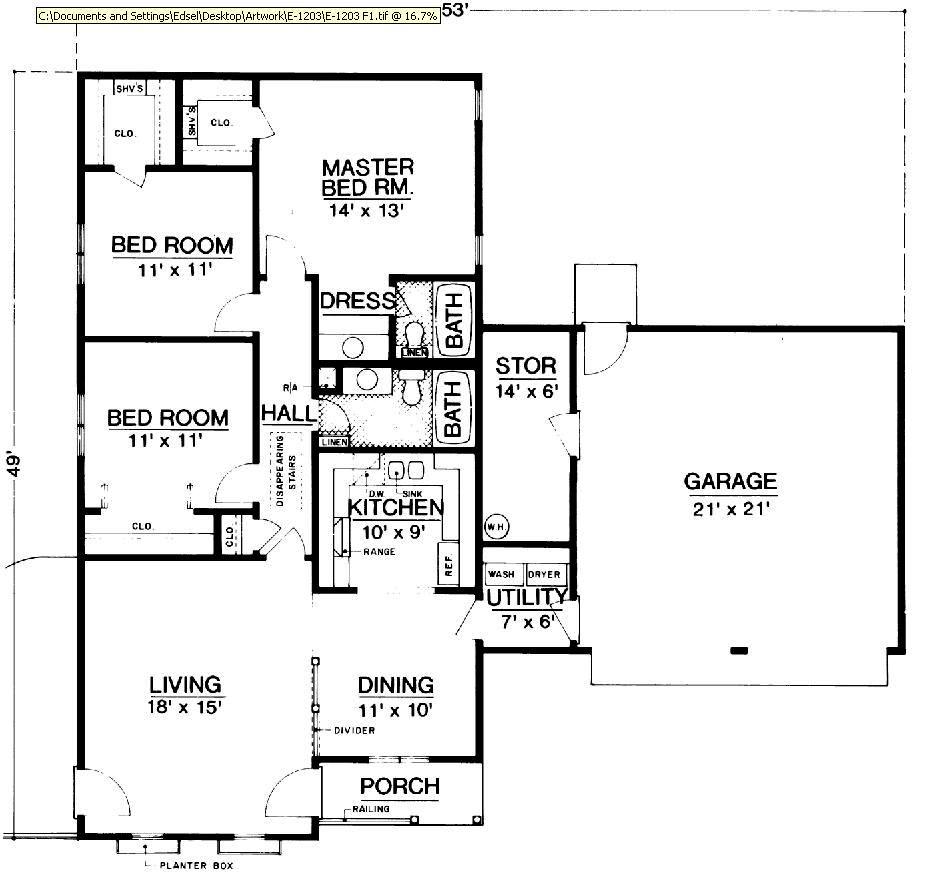 Country House Plan with 3 Bedrooms and 2.5 Baths Plan 2846